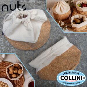 NUTS - Sacchetti-Cestini  porta pane beige sughero e cotone