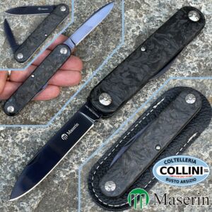 Maserin - Sessantesimo Knife - FatCarbon & Blue HNCF - 195/AlTiN - coltello