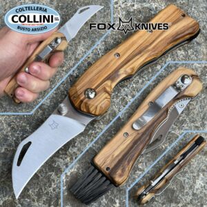 Fox - Spora - coltello per funghi - legno di olivo - FX-409OL - Fungaiolo