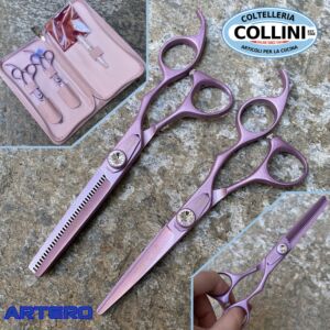 Olivia Garden  - set 2 pezzi forbici per capelli - Think pink - 32478