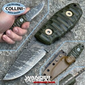 Wander Tactical - Menoceras knife - D2 steel - Stone Edge & Micarta - coltello custom