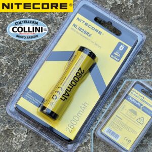 Nitecore - NL1826RX con plug USB-C - Batteria Ricaricabile Protetta Li-Ion 18650 3.6V 2600mAh e Power Bank