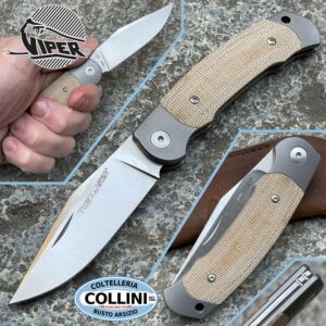 Viper - Twin CN Knife by Silvestrelli - M390 e Natural Micarta - V6002CN - coltello