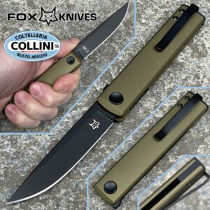 Fox - Chnops knife by Gobbato - FX-543ALG - Becut e Alluminio Verde - coltello