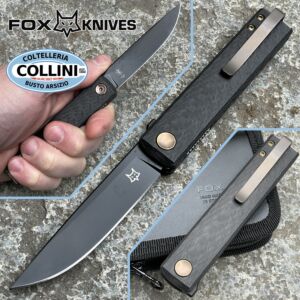 Fox - Chnops knife by Gobbato - FX-543CFBR - M390 e Fibra di Carbonio - coltello