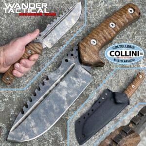 Wander Tactical - Uro Saw Marble knife - Brown Micarta - coltello artigianale