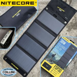 Nitecore - FSP30 - Pannello Solare da 30W Pieghevole ed Impermeabile con prese USB A e USB C - Fotovoltaico