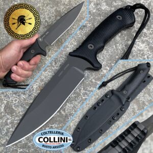 Spartan Blades - Harsey Difensa Knife - Kydex, DLC Flat Black and Black Micarta - SB19BKBKKYBK - coltello