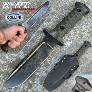 Wander Tactical - Centuria Drop knife - Marble - Micarta Green - Coltello Custom