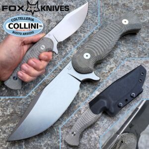Fox - Fixed Eastwood Tiger knife by Gudy Van Poppel - Green Micarta - FX-106MIOD - coltello