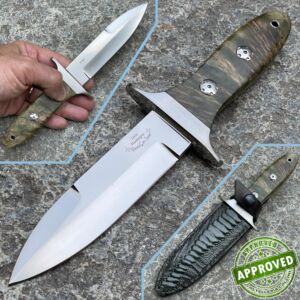 Livio Montagna - Fighter Knife - N690 e Ontano Stabilizzato - COLLEZIONE PRIVATA - coltello artigianale