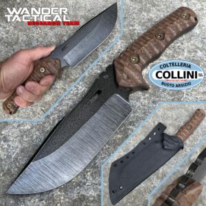 Wander Tactical - Haast Eagle 2.0 knife - Raw & Brown Micarta - coltello custom