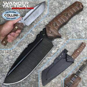 Wander Tactical - Uro Tactical Knife - Raw & Brown Micarta - coltello artigianale
