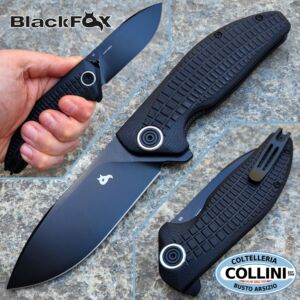 BlackFox - Acutus Knife by Grigorii Matveev - D2 Black G-10 - BF-764BB - coltello