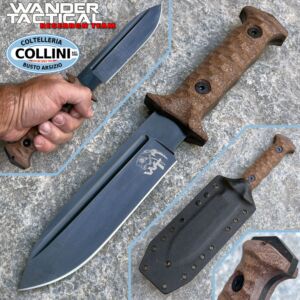 Wander Tactical - Centuria Pilot  Spear knife - Raw - Micarta Brown - Coltello Custom