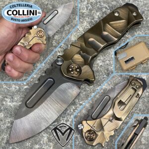 Medford Knife and Tool - Micro Praetorian T - S45VN Vulcan DP, Bronze Stained Glass Handles - MK0084 - coltello