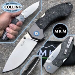 MKM - Hero Knife by T. Rumici - Titanio e Fibra di Carbonio Marmorizzata - MK HR-CFT - coltello