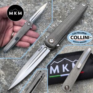 MKM - Flame Light Knife by Zieba - M390 & Green Micarta - FL02L-GC - coltello