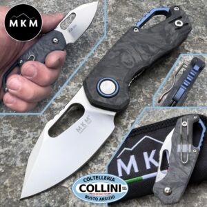 MKM - Isonzo Clip Point knife by Vox - M390 & Marble Carbon Fiber - FX03M-3CM - coltello