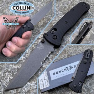 Benchmade - Bailout Knife Black Aluminum - CPM-M4 - Serrated Tanto - 537SGY-03 - coltello