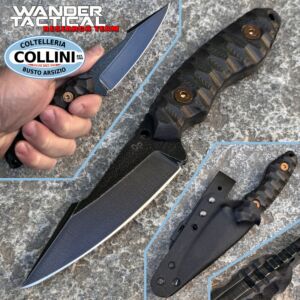 Wander Tactical - Barracuda knife - Raw Finish & Black Micarta - coltello custom