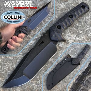 Wander Tactical - Haast Eagle 2.0 knife - Dark Washed Compound & Black Micarta - coltello custom
