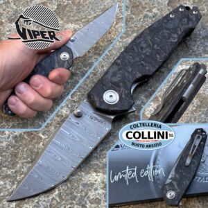 Viper - Katla knife by Vox - Damasco - Fibra di Carbonio Dark matter - Limited Edition - VA5980FCM - coltello