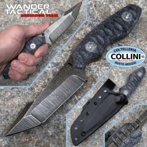 Wander Tactical - Barracuda Tanto Compound knife - Raw & Black Micarta - coltello custom
