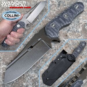 Wander Tactical - Mistral knife - Raw Finish con micarta black - coltello custom