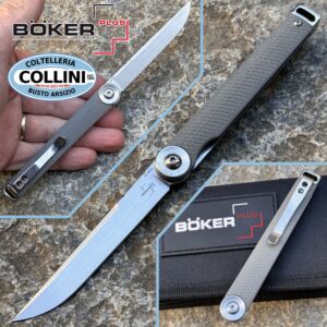 Boker Plus - Kaizen Flipper Knife - Gray G10 & Satin S35VN - 01BO678SOI - coltello
