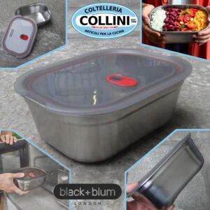 Black Blum - Contenitore per pranzo in acciaio inox per microonde 900 ml - FBSS-BX- M017-FR