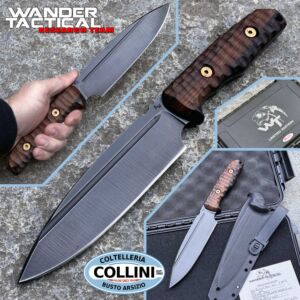 Wander Tactical - Bushman XL knife - Raw Finish - Santos Rosewood - Limited Edition - coltello custom