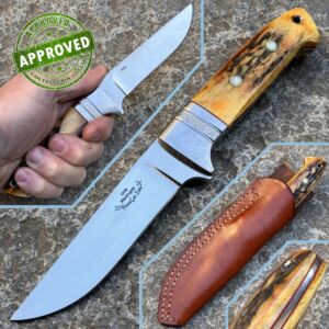 Livio Montagna - 2014 Hunting Knife - RWL34 & Sambar Ambrato - COLLEZIONE PRIVATA - coltello artigianale