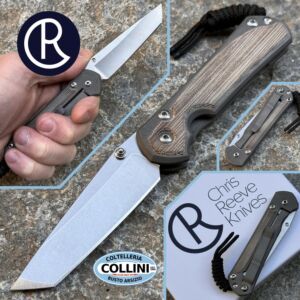 Chris Reeve - Small Sebenza 31 Plain Tanto - MagnaCut & Titanio con inserti in Natural Micarta - coltello