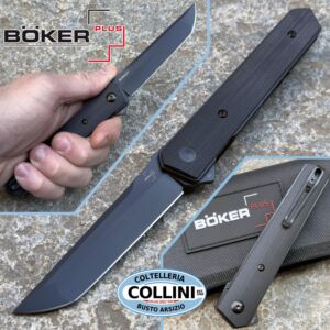Boker Plus - Kwaiken American Tanto by Lucas Burnley - D2 & Black G10 - 01BO512 - coltello