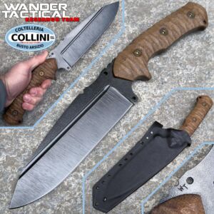 Wander Tactical - Smilodon knife - Raw D2 & Brown Micarta - coltello artigianale