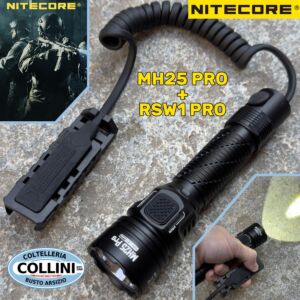 Nitecore - MH25 Pro + Remoto RSW1 Pro - Ricaricabile USB - 3300 Lumens e 705 Metri - Torcia Led