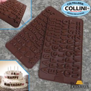 Birkmann - Stampo cioccolato in silicone - Lettere e numeri -  Happy Birthday
