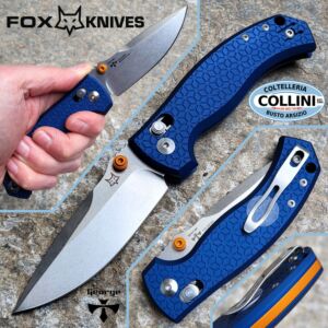 Fox - Anzu knife by Les George - MagnaCut & Blue Aluminum - FX-560 ALOR - coltello