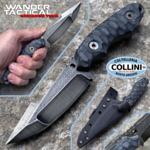 Wander Tactical - Barracuda Compound knife - Raw & Black Micarta - coltello custom