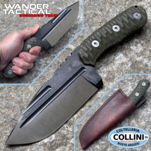 Wander Tactical - Mountain Lion Custom Edition - Dual Tone & Micarta Green - coltello artigianale