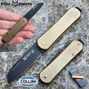 Fox - Vulpis knife - Black Idroglider M390 & Ottone - FX-VP108OTB - coltello