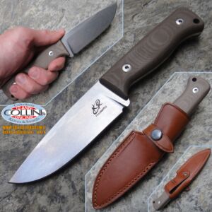 Knife Research - Rasul - Marrone Stone Wash coltello