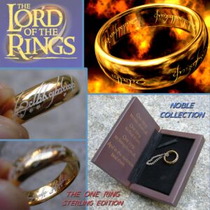 Lord of the Rings - Anello del Potere argento placcato Oro 20mm