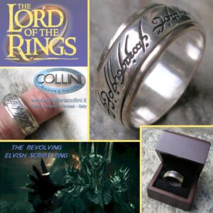 Lord of the Rings - The Revolving Elvish Script Ring argento 23mm