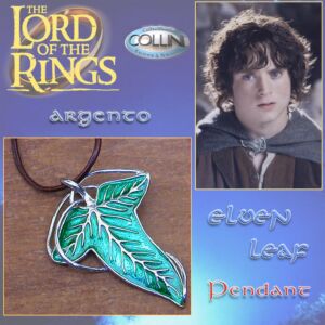 Lord of the Rings - Ciondolo foglia Elfica - Argento 925 - Il Signore degli Anelli
