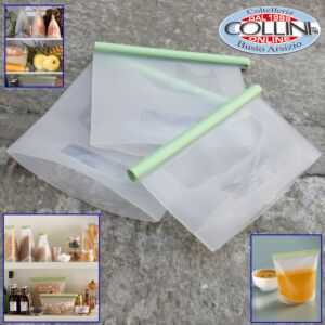 Lékué - Kit Fresh Bag sacchetti in silicone per conservare e riutilizzare - 3 pezzi 