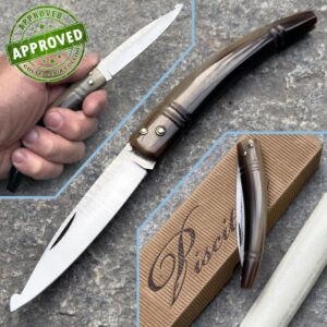 Piscitelli - Ciociaro punta di corno lama martellata - CIO01/2 - COLLEZIONE PRIVATA - coltello artigianale