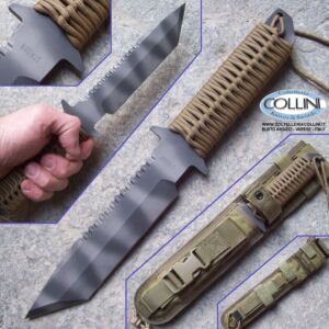 Strider Knives - BN-SS Ranger Tanto Knife - PSF27 Brown Paracord - coltello