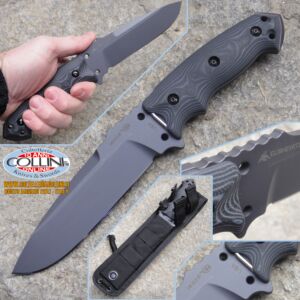 Hogue - EX-F01 5.5" Fixed Drop Point Black Kote - G-10 G-Mascus Black coltello